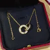 Любовное ожерелье для женщин -дизайнерская дизайнерская алмаза золота 18 кв.