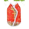 Köpek giyim Çin tarzı kıyafetler Tang Suit Tasarım Puppy Coat kış sonbahar sıcak rahat giysiler için (kırmızı boyutu xs)