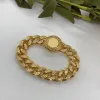 123 Bracciale di design per uomo Donna Gioielli di lusso Moda Bracciale in oro Testa Uomo Marche V Catena di collegamento Matrimonio Hip Hop Set Collane 21102604R