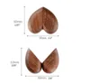 Watch Boxes Cases Heart Shaped Walnut Wood Ring Box Velvet Soft Interior Holder Organizer Jewelry Wooden Box Case for Proposal Engagement 230404