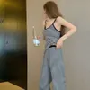 Sweet Pamas-traje de verano para mujer, camiseta con tirantes de dibujos animados, pantalones largos, ropa para el hogar, conjunto de ropa de dormir suave de 2 piezas, ropa para el hogar 2023