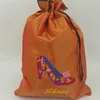 Grandi ricami Tacchi alti Borse per scarpe Borse per scarpe da viaggio Borsa portatile con coulisse in seta cinese Borse per scarpe da donna con fodera SN4874