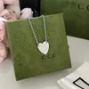 Brand Heart Pendant Designer for Women Sier Necklaces Vintage Simple Jewelry Necklace Style Letter Gift with Original Box Accessories