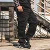 Men's Jeans Loose Fit Cargo Pants With Multi Pockets Oversized Skateboard Hip Hop Denim Trousers Straight Plus Size 30-46