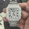 Luxe horloge Diamanten horloge heren 904L Fijne stalen band Saffierglas waterdicht en zweetbestendig diamant herenuurwerk ontwerper HCOR