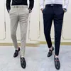 Pantalones Hombre Lente Zomer 2020 Nieuwe Broek Mannen Koreaanse Slanke Mannen Business Jurk Broek Streetwear Man Broek Plus Size 28-36 X0220v