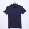 Herren-Polo-Top, T-Shirt, kurzärmelig, groß oder Pony, Größe S-2XL, mehrfarbig, Stickerei, klassisch, Business, Freizeit, Baumwolle, atmungsaktiv