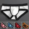 Underpants Men Briefs BuLifting Big Pouch Low Rise Elastic Close Fit Underwear Sexy Contrast Color Sweat Absorption Panties
