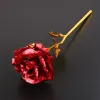 Foliepläterad ros kreativa gåvor varar för evigt Rose för Lover's Wedding Christmas Valentine's Day Present Home Decoration Flower Flower