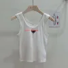 23SS Damesshirt Designer Kledingshirt Damestop Dames Supergroot T-shirt Katoen Stof Letter Mode Ondergoed Mouwloos kort shirt