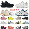 Tasarımcı Sneakers Track 3 3.0 Erkek Ayakkabı Kadın Spor Ayakkabı Deri Eğitimler Platform Spor Sneaker Düz Kauçuk Ayakkabı Up Trainer Lüks Açık Boyut 36-45 Kutu