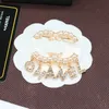 Classique De Luxe Style Marque Lettre Broche Perle Lettre Pendentif Designer Broches Pour Femmes Charme Cadeau De Mariage Haute Qualité Bijoux Accessoire