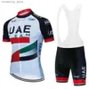 Conjuntos de camisa de ciclismo Emirados Árabes Unidos Conjuntos de camisa de ciclismo 2023 Roupas de ciclismo masculinas Verão Curto Seve MTB Bicicleta Terno Bicyc Roupas Ropa Ciclismo Hombre Q231107