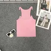 Frauen Tanks 2023 Sommer Frühling Spicy Girl Einzigartiges Design Unsichtbare Riemen Strickwaren Eis Seide Kurze Tank Top Frauen