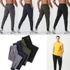 Спортивные эластичные спортивные штаны Jogger, брюки LU, сухие мужские брюки с быстрой длинной талией для йоги LL, мужские шорты с завязками, соотношение цены и качества, Comfortale