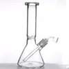 Glass Bong Water Pipe 12.4 Inches Free Downstem Bowl Dab Oil Rigs Bongs Pipes Smoking Beaker Base Perc 983