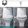 Pommeaux de douche de salle de bain Fixation de bidet Siège de toilette ultra-mince Double buse Pression d'eau réglable en spirale Pulvérisateur de cul non électrique avec tuyau 230406