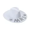 Berretti Sposa Fedora Cappello da cowboy Addio al nubilato per la sposa Mrs Cowgirl 449B