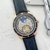 Relojes de pulsera VAC para hombres 2023 Relojes para hombre Tourbillon Tres agujas Mecánico automático Wastch Alta calidad Top Marca de lujo Correa de cuero Moda Fase lunar