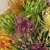 装飾的な花6x人工花の偽の植物結婚式の装飾家庭装飾祭フェスティバルアクセサリー長持ちするホームデカールローズレッド