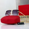 2023 modedesigner Nya solglasögon Leopardhuvud Halvram Ocean Pieces Ins Small Net Red Korean Glasses Women