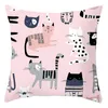 Pillow Pink Feather Tampa de penas 45x45cm Sofá Decoração da casa Caso de poliéster macio tampas decorativas