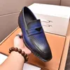 Luxury dress shoes mens genuine leather business flat shoe triangle logo brand gentlemen wedding party casual office loafers slip on