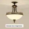 Ljuskronor amerikanska vintage tak ljuskrona Europa retro järn hemisfärisk kupol ljus fixtur för vardagsrum sovrum kök armaturer