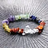 Charm Armbanden 5mm-8mm Zeven Chakra's Grind Steen Kralen Armband Vrouwen Mannen Energie Boeddha Sieraden