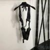 Halter kvinnor badkläder baddräkt bikinis midja klipp av en bit baddräkter designer vadderade strand baddräkter charmiga baddräkter