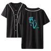 Męskie koszule Rich Vagos koszula 2d harajuku mężczyźni T-shirty Kobiety krótkie koszulki baseballowe Kpop Tops Ubrania Modna kardigan kreskówkowy