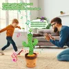 Decoratieve objecten Figurines Oplaadbare danser Cactus voor kinderen USB Dancing Herhaal praten Parlanchin in Spaanse speelgoedkinderen 230406