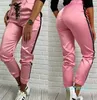 Abiti da yoga Pantaloni da donna di marca Pantaloni elasticizzati a vita alta da jogging Pantaloni skinny Tasche laterali Solido lungo Bnadge Moda autunnale