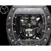 Ys Jb RM052-01 SUPERCLONE Active Tourbillon Montres Montre-bracelet Skull Designer Rm52 Diamant Creux Automatique Mechanica Ceramic869 Montres de luxe