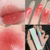Блеск для губ HEALLOR, розовая прозрачная зеркальная водная глазурь, прозрачная водостойкая глянцевая жидкая помада, красный оттенок, макияж, корейский