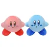 5 Colors Cute Kirby Plush Toys 15CM Pink Blue Green Yellow Black Smile Angry Expression Plushies Kirby Doll Kids Best Gift Toy