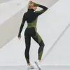 Completi da yoga Completi da donna senza cuciture Completi da palestra sportivi femminili Indossare abiti da corsa Set da fitness Abbigliamento a maniche lunghe 230406