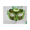 Parti Maskeleri 30 PCS/LOT Moda Maskesi Altın Parlayan Düğün Düğün Sahne Maskerade Mardi Gras Mix Renk Damlası Evi Bahçe Festival Dhsfr