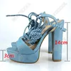 Sandalen ronticool handgemaakte dames platform strappy blok hiel open teen 9 kleuren feestschoenen ons maat 5-13