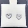 925 Sterling Silver Heart Swirl Stud Earrings for Pandora CZ Diamond Wedding designer Earring Set for Women Girlfriend Love Hearts earrings with Original Box