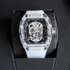 Ys Jb RM052-01 SUPERCLONE Active Tourbillon Montres Montre-bracelet Skull Designer Rm52 Diamant Creux Automatique Mechanica Ceramic954 Montres de luxe