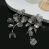 Dangle Earrings Lifefontier Exaggeration Multilayer Flower Big Drop For Women Design Crystal Floral Wedding Earring Jewelry Gifts