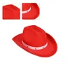 Berets Cowboy Hat Star Rivet Studded Flat Top Carnivials Party Party Up Assories Excessories