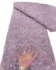 Dernières robes de mariée africaines paillettes françaises en dentelle en tulle net tissu perlé broderie 5 mètres femmes de haute qualité de couture de couture en tissu diy matériau nigérian ky-3070