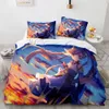 Conjuntos de cama Nome do jogo Genshin Impact Klee Qiqi Diona Hutao Role Playing Duvet Cover Fronha Full Size Grande 231106