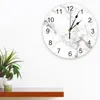 Relojes de pared Reloj de ágata de mármol Diseño moderno Decoración de sala de estar Cocina Reloj silencioso Decoración interior del hogar