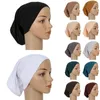 Halsdukar muslimsk turban hatt inre hijab mössor islamiska underkarf Bana kvinnliga headwrap turbante mujer kvinnor mössa