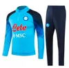 2023 2024ナポリトラックスーツジャージーサッカーKvaratskhelia Minjae Zielinski H.lozano Osimhen Politano Track Suits Jacket Men Kids TrainingSports Wear6