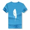 T-shirts pour hommes T-shirts à la mode pour hommes T-shirt d'été Homme Garçon Skate Cartoon Coloré Plume Impression 3D T-shirts Tops À Manches Courtes