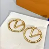 Fashion Luxury Örhängen 5 cm stor storlek guld hoop örhängen för dam kvinnor Designers Letter Jewelry